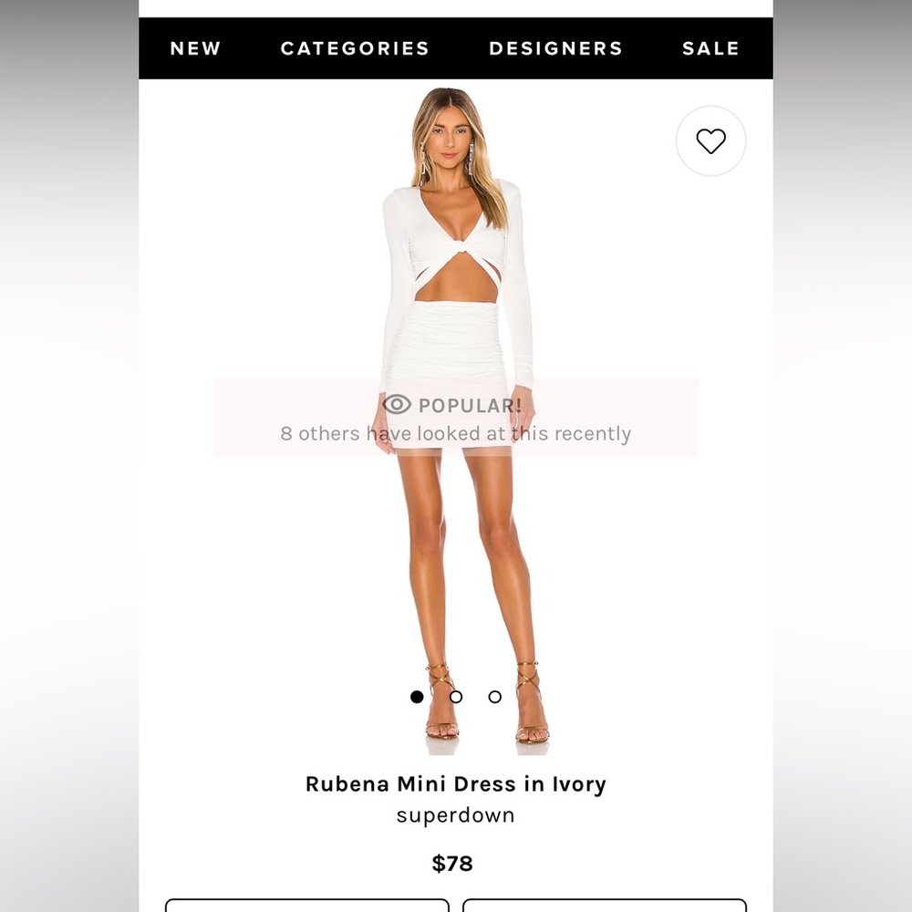mini white formal dress superdown